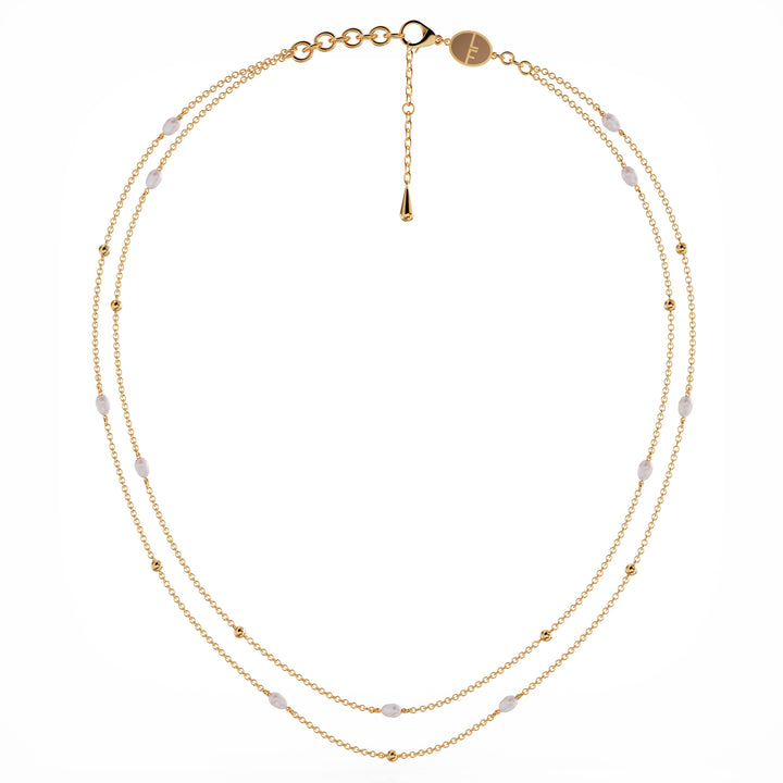 Ava 18k gold vermeil necklace with cultured freshwater pearl
