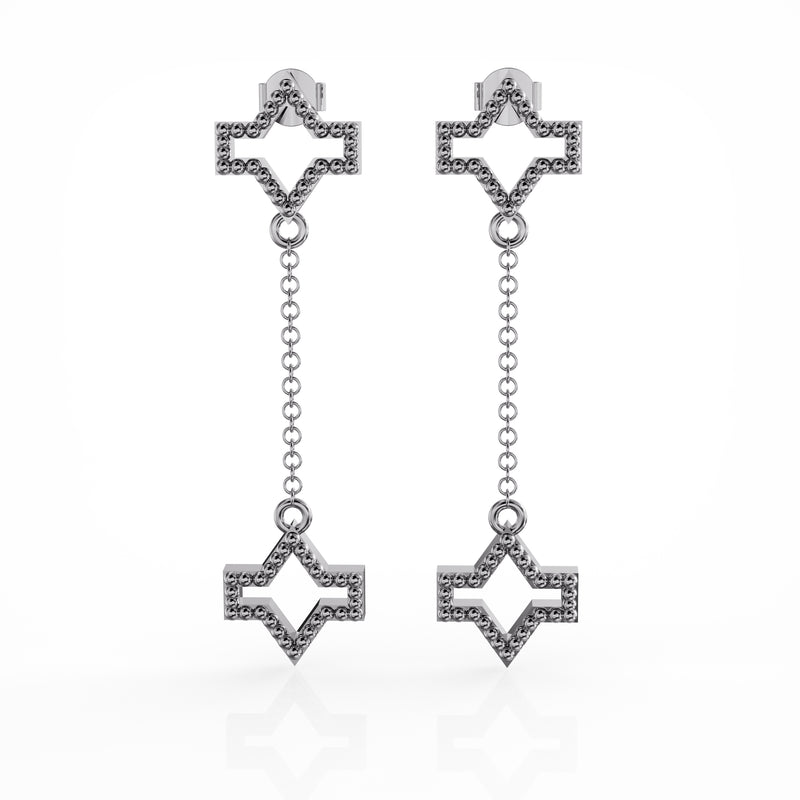 Starlite silver earring