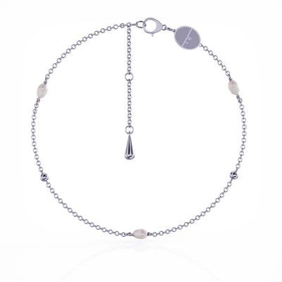 Ava pearl silver bracelet