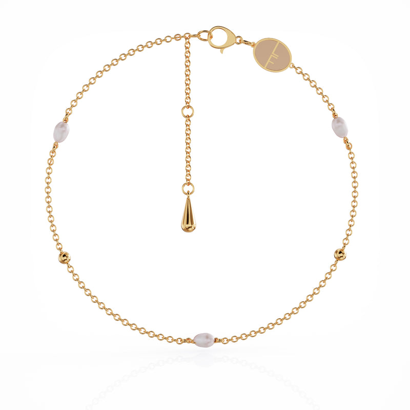 Ava double pearl bracelet 18k gold